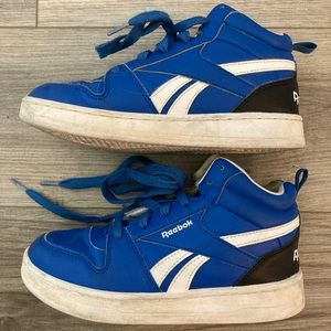 Blue Boys Reebok Size 3 Hightop Sneakers
